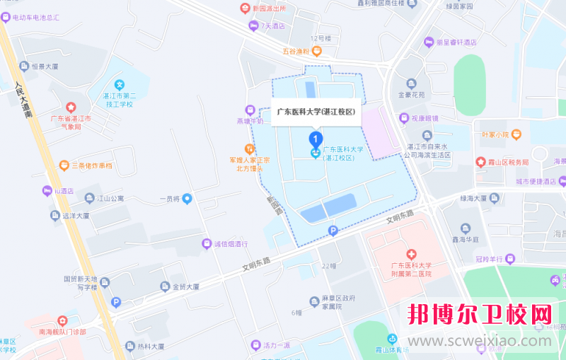 廣東醫(yī)科大學(xué)地址在哪里，哪個地區(qū)，哪個城市?